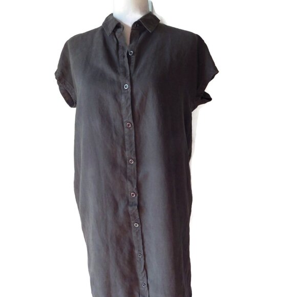 Eileen Fisher Sleeveless Shirtdress/ Drop shoulder/ Tencel-Linen Blend/ XXS - Picture 10 of 10